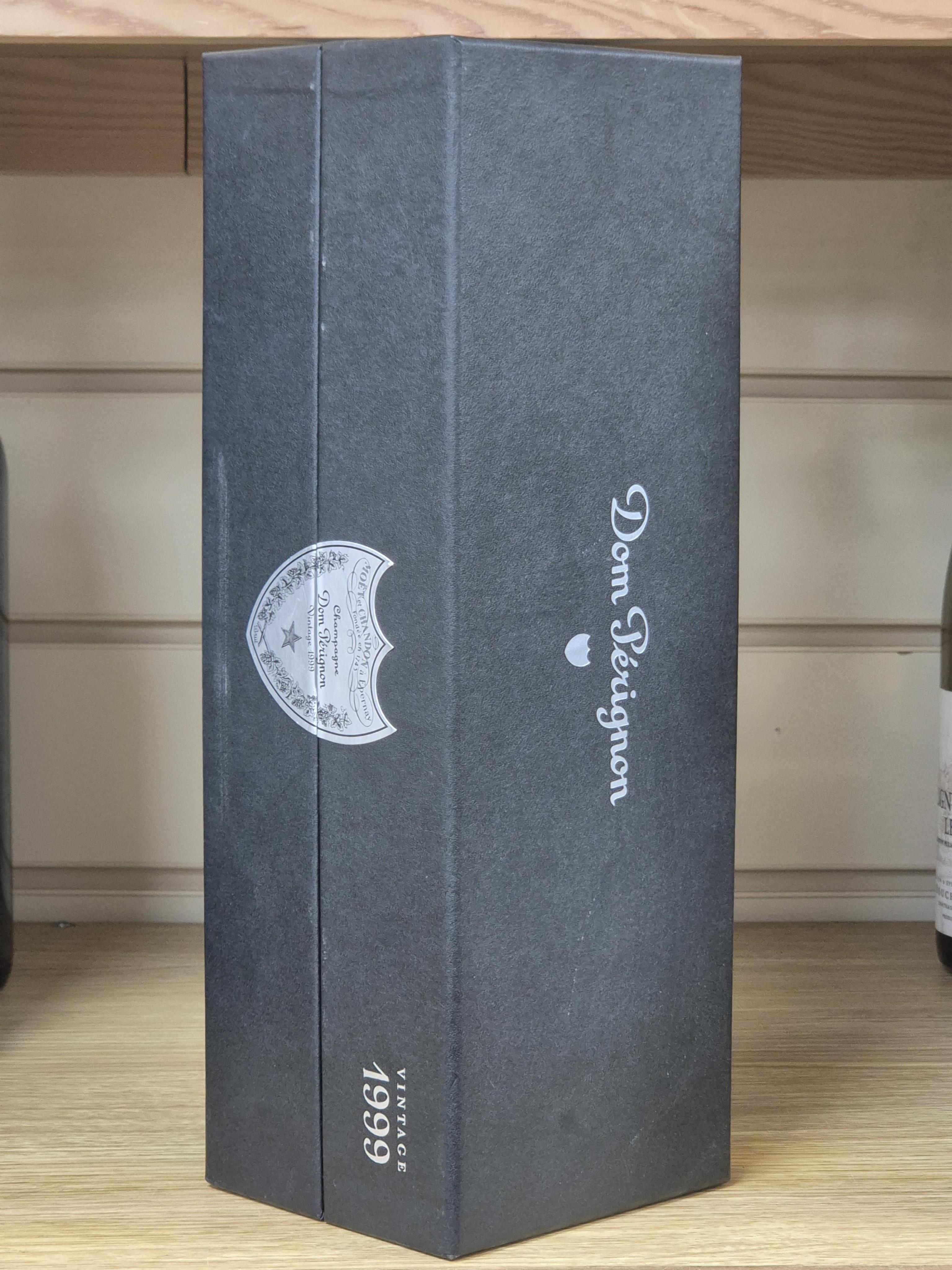 A bottle of Dom Perignon champagne, 1999, boxed and sealed
